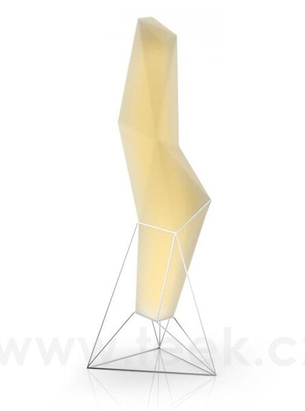 Vondom Venkovní lampa Faz, Vondom, 75x87x220 cm, LED, napájení kabelem, matt polyethylen barva ice