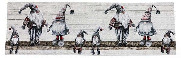 Vánoční gobelínový běhoun na stůl Chenille IT04 Barva Šedá Rozměry 40x130 cm