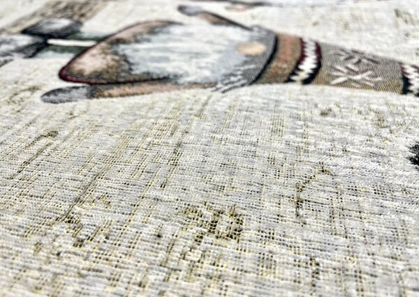 Vánoční gobelínový ubrus na stůl 90x90 cm Chenille IT05 Barva Béžová Rozměry 90x90 cm