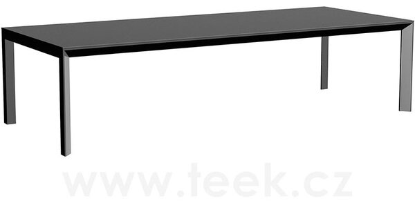 Vondom Jídelní stůl Frame, Vondom, obdélníkový 300x120x74 cm, rám hliník barva dle vzorníku, deska HPL s černým okrajem barva dle vzorníku