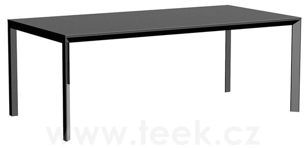 Vondom Jídelní stůl Frame, Vondom, obdélníkový 200x100x74 cm, rám hliník barva dle vzorníku, deska HPL s černým okrajem barva dle vzorníku