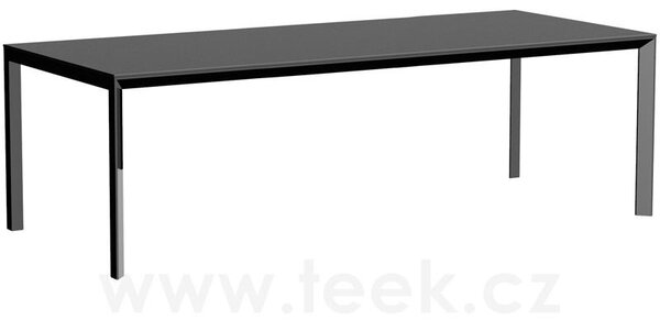 Vondom Jídelní stůl Frame, Vondom, obdélníkový 250x100x74 cm, rám hliník barva dle vzorníku, deska HPL s černým okrajem barva dle vzorníku