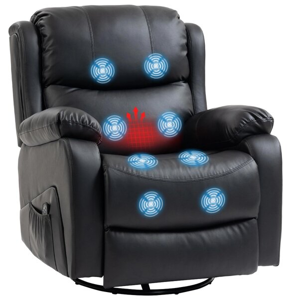 Relaxaní křeslo HOMCOM s masání funkcí, televizní křeslo s funkcí polohování