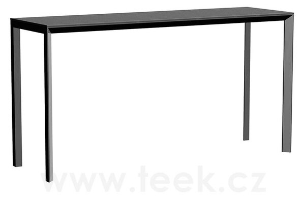 Vondom Barový stůl Frame, Vondom, obdélníkový 200x60x105 cm, rám hliník barva dle vzorníku, deska HPL s černým okrajem barva dle vzorníku