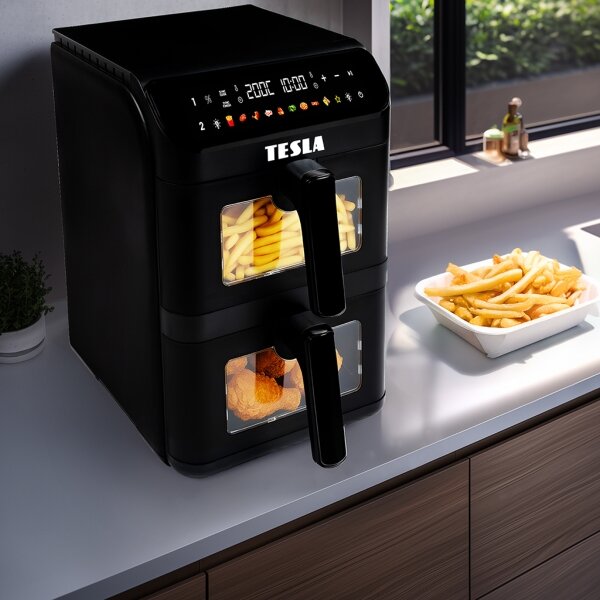 TESLA Electronics AirCook - Multif. dig. horkovz. fritéza 11 l 2800W/230V černá
