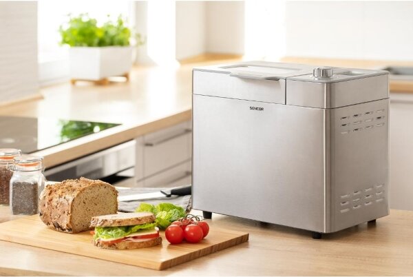 Sencor - Domácí pekárna chleba 550W/230V matný chrom