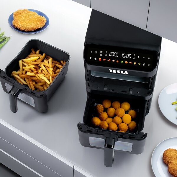 TESLA Electronics AirCook - Multif. dig. horkovz. fritéza 11 l 2800W/230V černá