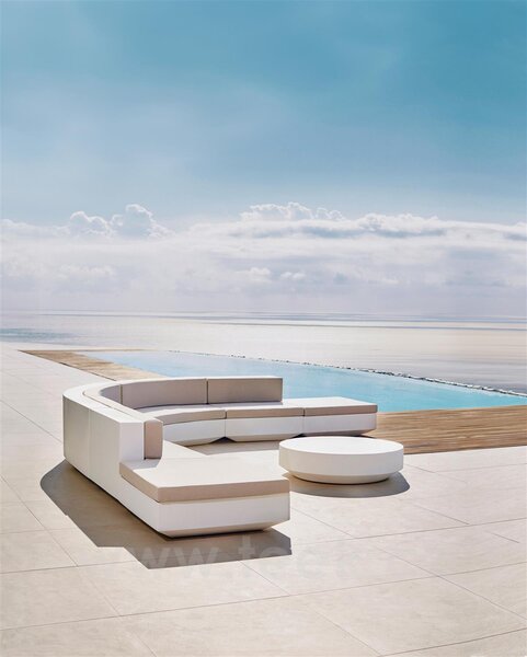 Vondom Rohová sedací sestava Vela, Vondom, 365x465 cm, matt polyethylen, venkovní látka Group 1A a 1B, barva dle vzorníku