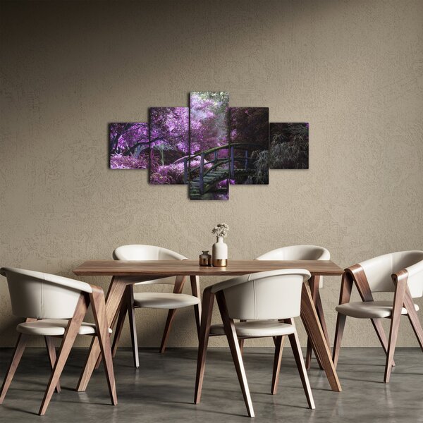 Obraz - fialové stromy (125x70 cm)