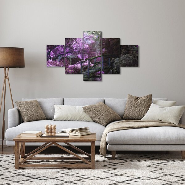 Obraz - fialové stromy (125x70 cm)
