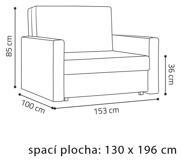 Pohovka VIVA III SMART | 153 cm | rozkládací + úložný prostor | aragon 93 šedá