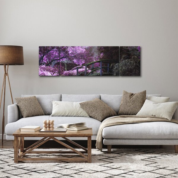 Obraz - fialové stromy (170x50 cm)