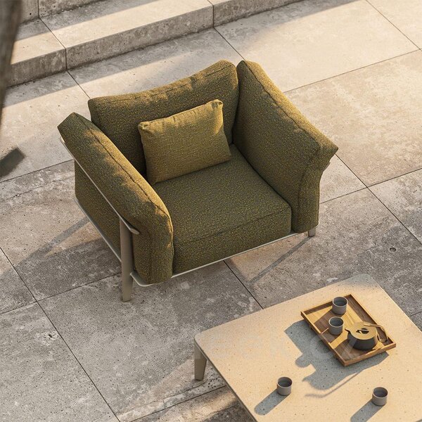 Vondom Konferenční stolek Pasadena, Vondom, čtvercový 100x100x28 cm, rám hliník, deska beton, barva dle vzorníku