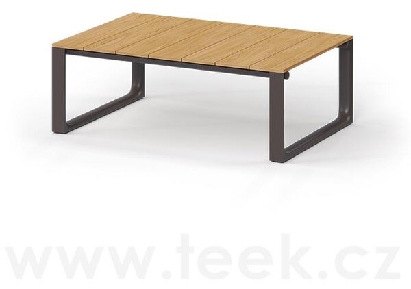 Vondom Konferenční stolek Tulum, Vondom, 120x80x42 cm, rám hliník, deska natural teak