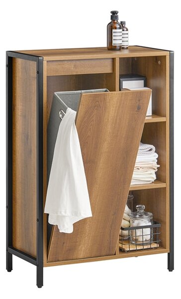 SoBuy BZR65-PF Prádelní skříň Prádelník Koš na prádlo Koupelnový nábytek 60x90x30cm