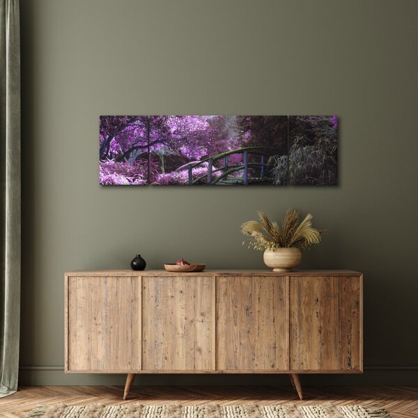 Obraz - fialové stromy (170x50 cm)