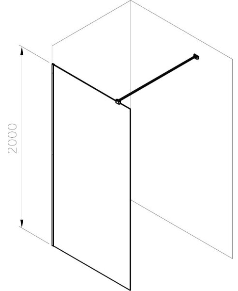 Ravak GW9WG0C00Z1 - Sprchový kout WALK-IN 120x200 cm lesklý chrom