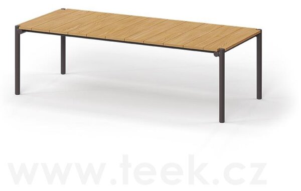 Vondom Jídelní stůl Tulum, Vondom, 250x106x74 cm, rám hliník, deska natural teak