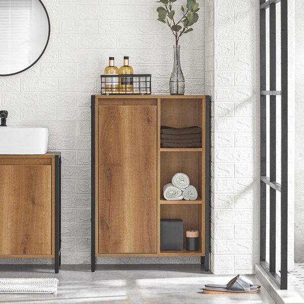 SoBuy BZR65-PF Prádelní skříň Prádelník Koš na prádlo Koupelnový nábytek 60x90x30cm