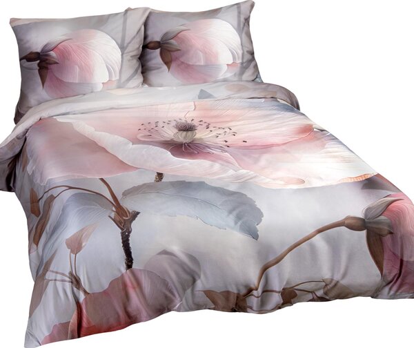 SATÉNOVÉ POVLEČENÍ SATYNLOVE PREMIUM 200X200 CM, 2KS 50X70 CM KVĚTY