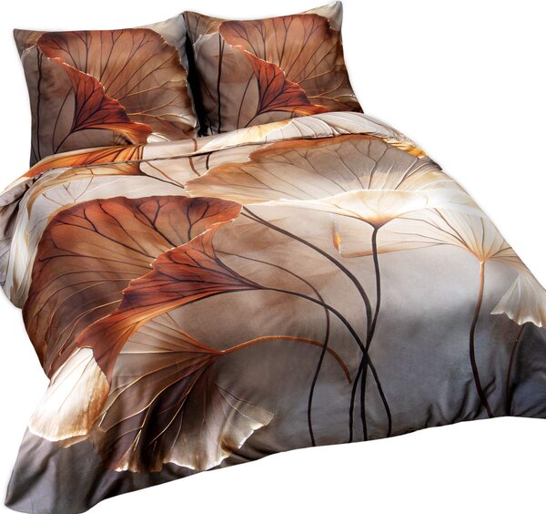 SATÉNOVÉ POVLEČENÍ SATYNLOVE PREMIUM 220X240 CM, 2KS 50X70 CM LISTY