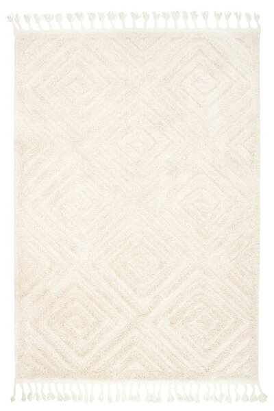 Koberec Berber 7061 Romby 3D ivory / slonová kosť / krémový