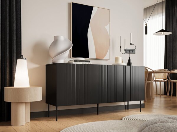 Skříňka Mlerk 150 3D, Barva: matná černá 5903211372704