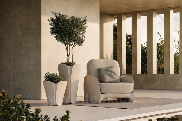 Vondom Květináč Pezzettina Basic, Vondom, 50x50x85 cm, matt polyethylen barva dle vzorníku