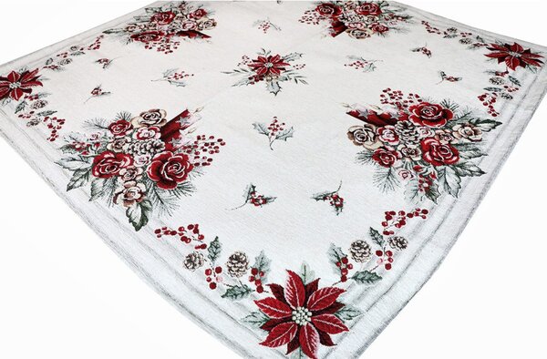 Vánoční gobelínový ubrus na stůl 90x90 cm Chenille IT015 Barva Vícebarevná Rozměry 90x90 cm