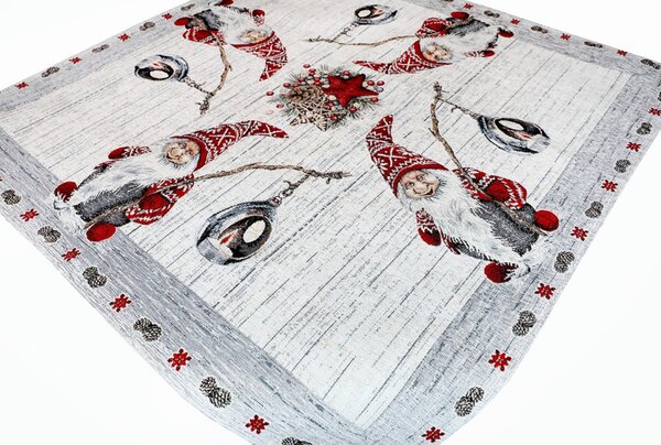 Vánoční gobelínový ubrus na stůl 90x90 cm Chenille IT012 Barva Vícebarevná Rozměry 90x90 cm