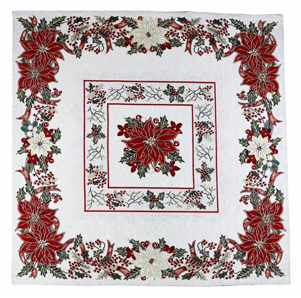 Vánoční gobelínový ubrus na stůl 90x90 cm Chenille IT08 Barva Vícebarevná Rozměry 90x90 cm