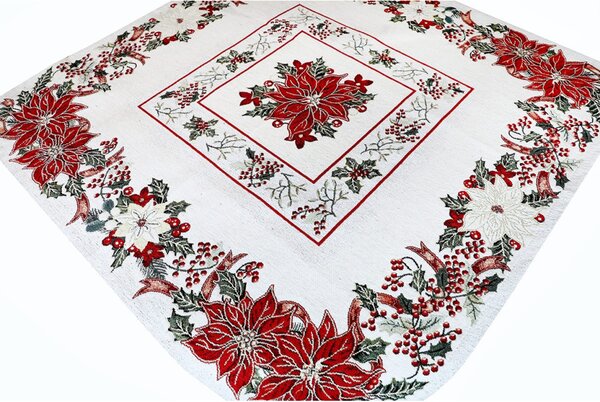 Vánoční gobelínový ubrus na stůl 90x90 cm Chenille IT08 Barva Vícebarevná Rozměry 90x90 cm
