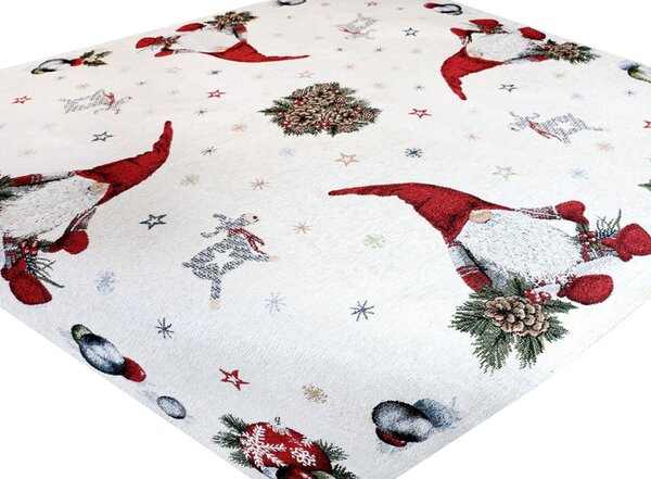 Vánoční gobelínový ubrus na stůl 90x90 cm Chenille IT010 Barva Vícebarevná Rozměry 90x90 cm
