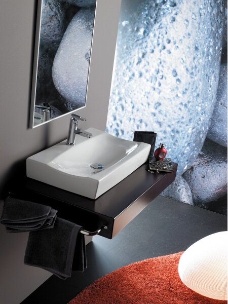 Bathco 0041 - Umyvadlo na desku SARDINERO 61,5x37,5 cm porcelán/bílá