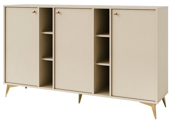 Obývací stěna TOKYO 1 b | 5 dílů | béžová/zlatá