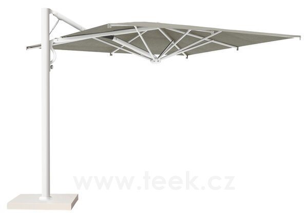 Scolaro Boční slunečník Astro Starwhite, Scolaro, čtvercový 300x300 cm, rám lakovaný hliník barva Starwhite, potah akryl 350 g/m2, barva Natural