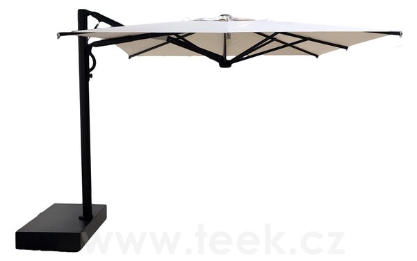 Scolaro Boční slunečník Astro Carbon, Scolaro, čtvercový 300x300 cm, rám lakovaný hliník barva carbon, potah akryl 350 g/m2, barva Natural