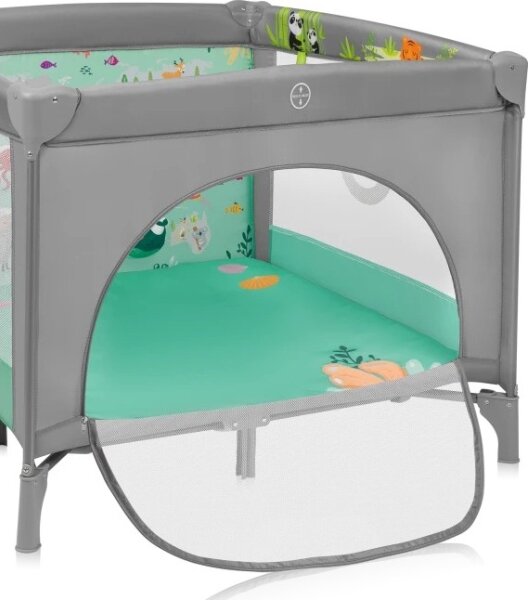 Lionelo - Hrací ohrádka MILLE PLUS Grey Green