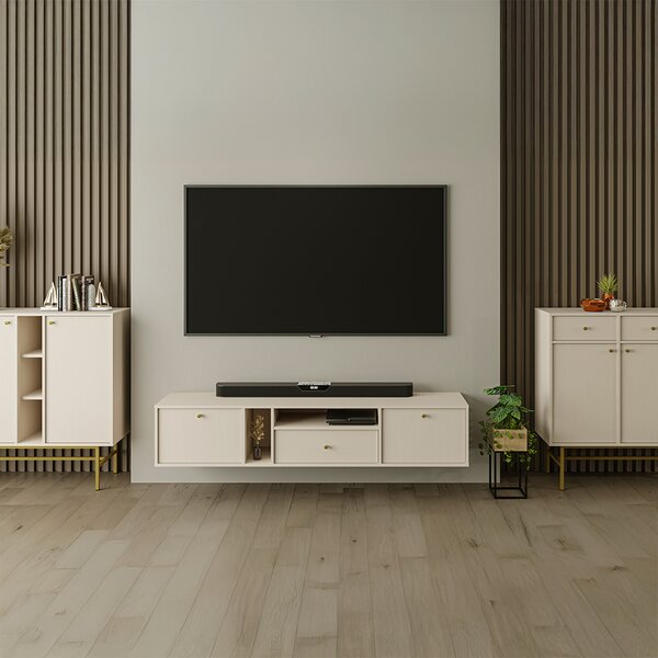 TOKYO 4 b | TV stolek RTV 313 | 180 cm | béžová/zlatá