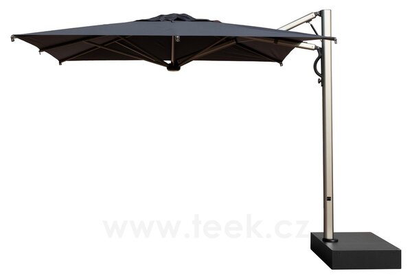 Scolaro Boční slunečník Astro Titanium, Scolaro, čtvercový 300x300 cm, rám leštěný hliník, potah akryl 350 g/m2, barva Natural