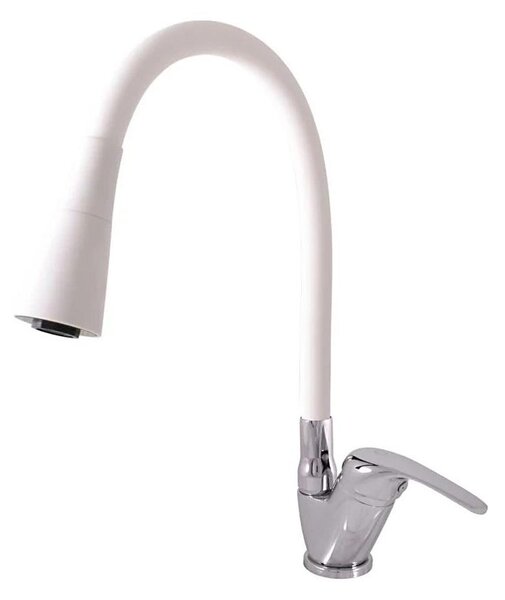 RAV Slezák SA006.0/13CB - Dřezová baterie SAZAVA 35,6 cm bílá/lesklý chrom