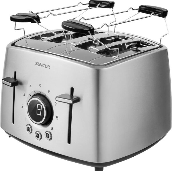 Sencor - Topinkovač se čtyřmi otvory 1600W/230V matný chrom