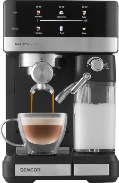 Sencor - Pákový kávovar espresso 1350W/230V černá/matný chrom