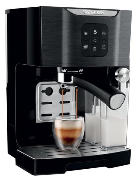 Sencor - Pákový kávovar espresso 1450W/230V černá/matný chrom