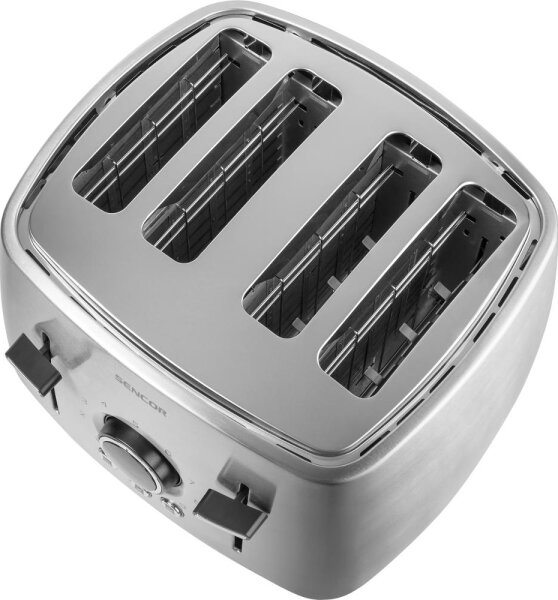 Sencor - Topinkovač se čtyřmi otvory 1600W/230V matný chrom