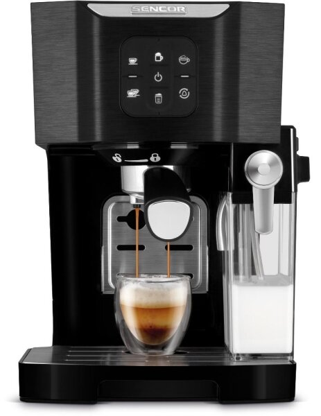 Sencor - Pákový kávovar espresso 1450W/230V černá/matný chrom
