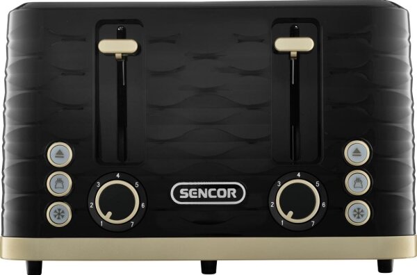 Sencor - Topinkovač se čtyřmi otvory 1600W/230V černá/béžová