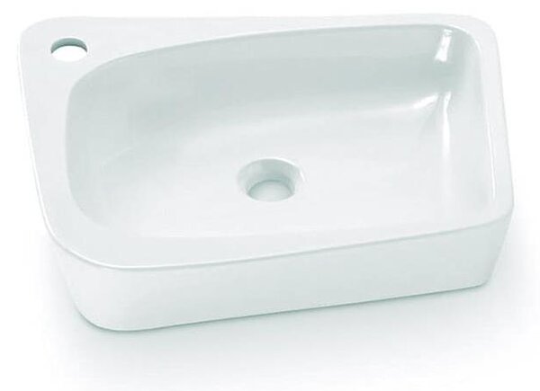 Bathco 4001 - Umyvadlo na desku ARAGON 50x40,5 cm porcelán/bílá