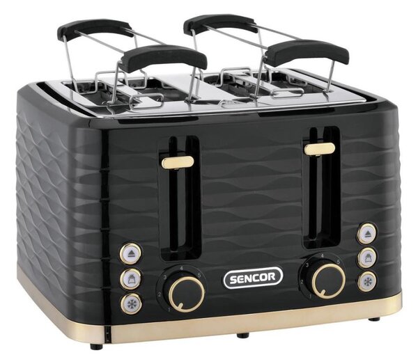 Sencor - Topinkovač se čtyřmi otvory 1600W/230V černá/béžová