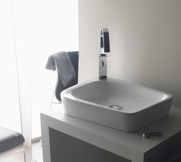 Bathco 4001 - Umyvadlo na desku ARAGON 50x40,5 cm porcelán/bílá